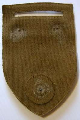 51 Battalion Rubberised Shoulder Flash No Pin Note Holes of Removed Higher Formation Bar