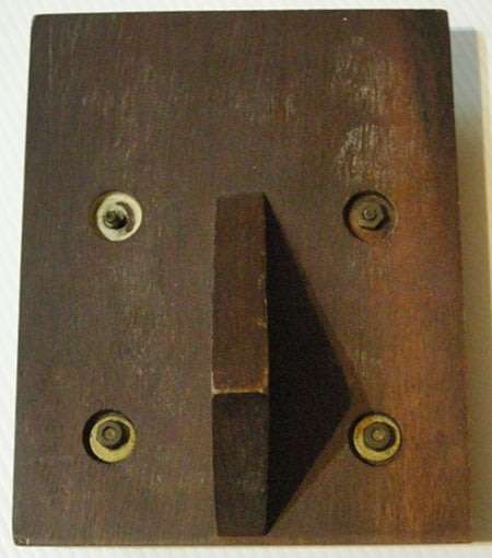 WWII Died On Service Plaque Bilingual Named (Note: One nut missing at back.)