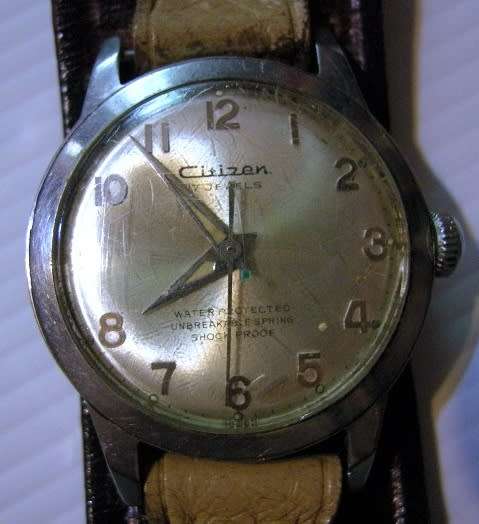 Citizen 17 Jewels Water Protected Unbreakable Spring Shock Proof Glass 26mm Scratches Not Running