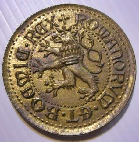 Medallion Gracia Karolus Romanorum Et Boemia Rex (Holy Roman Emperor Charles IV) 42mm Rim Marked HP