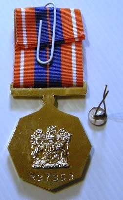 Full Size Pro Patria Medal Numbered at Back w/ Cunene Bar & Cunene Button