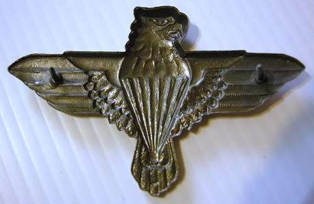 44 Parachute Brigade Grey Metal Beret Badge Pin Type Dinnes 303