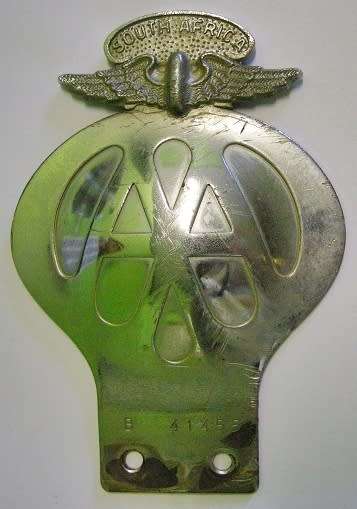 AA Car Badge Bilingual Numbered