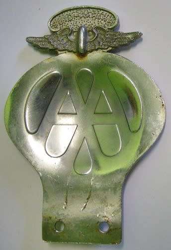 AA Car Badge Bilingual Numbered
