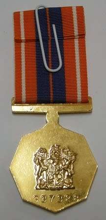 Full Size Pro Patria Medal Numbered at Back Flush Epoxy w/ Cunene Bar