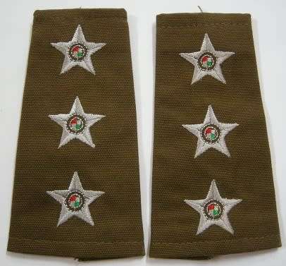 Captain Rank Insignia Pair Embroidered on Material