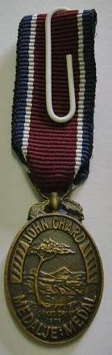 Miniature John Chard Medal Voided Acorn Dark Type