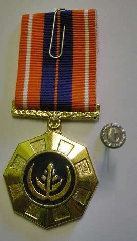 Full Size Pro Patria Medal Numbered at Back Flush Epoxy w/ Cunene Button