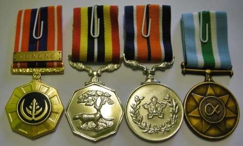 Full Size Medal Set of Four with Full Size Cunene Bar
