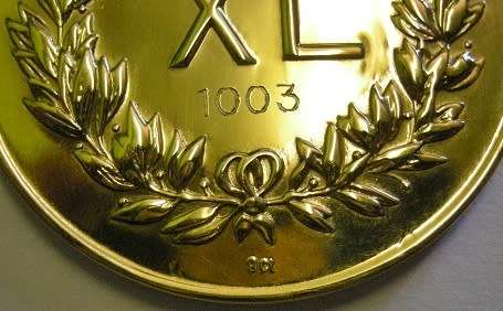 Full Size Medal for Distinguished Conduct and Loyal Service Gold Marked 9ct Nr 1003 SEE DESCRIPTION