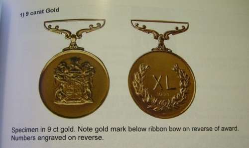 Full Size Medal for Distinguished Conduct and Loyal Service Gold Marked 9ct Nr 1003 SEE DESCRIPTION
