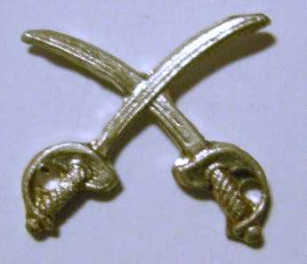 John Chard Crossed Swords (Army) Ribbon Emblem for Full Size Decoration and Medal Second Pattern