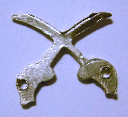 John Chard Crossed Swords (Army) Ribbon Emblem for Full Size Decoration and Medal Second Pattern