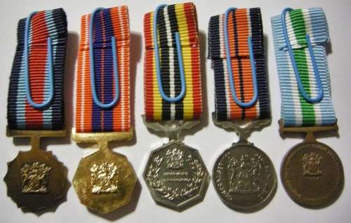 Miniature Medal Set of Five with Miniature Cunene Bar