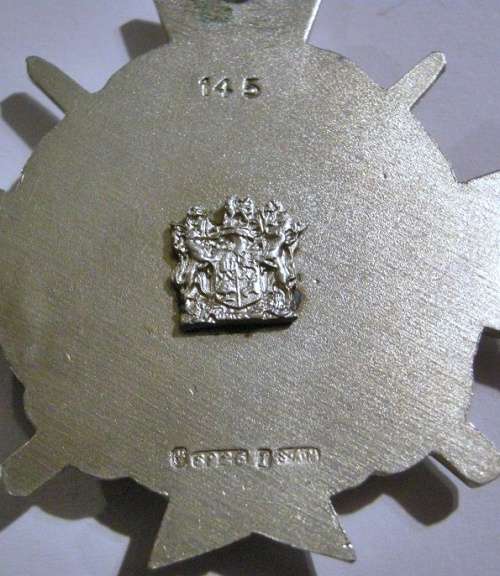 Full Size Honoris Crux Decoration Numbered 145 Marked S925 SAM w/ Bar