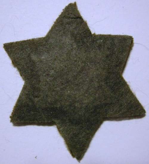 Jewish Chaplain Badge Embroidered on Felt Dinnes 1939
