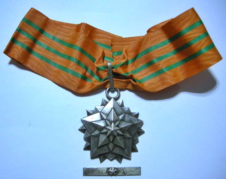 Full Size Star of South Africa Nr 10 on Edge with Ribbon Bar