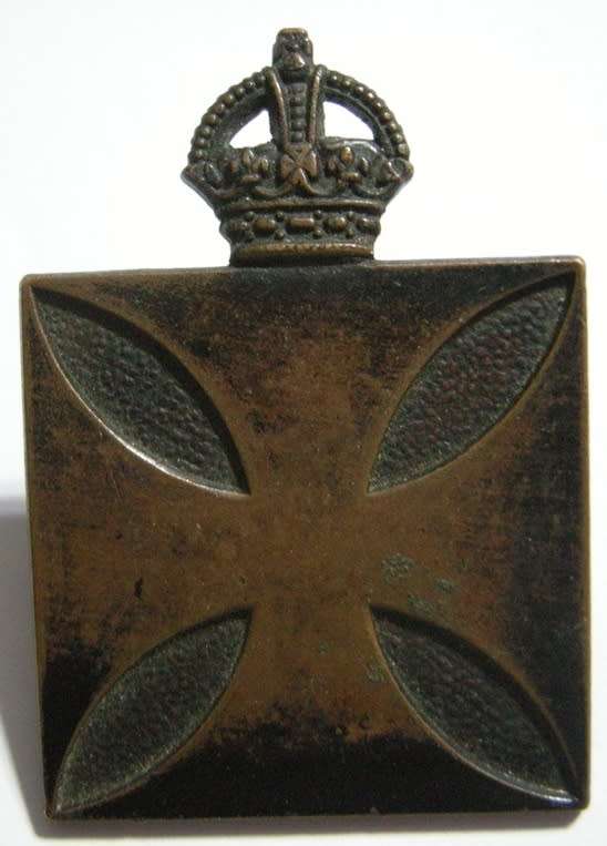 South African Corps of Chaplains Black Metal Cap Badge 1914 - 1939 Owen 1094