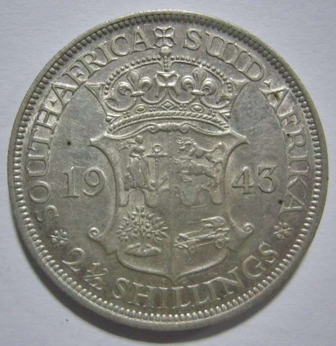 1943 Union of SA 2½ Shillings