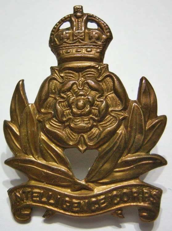 Intelligence Corps Cap Badge Lugs Repaired