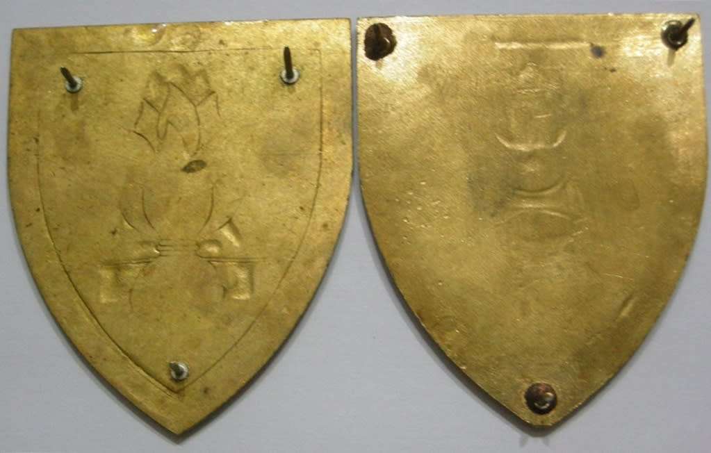 2 Field Engineer Regiment Shoulder Flashes Pair Pins Intact Dinnes 4497