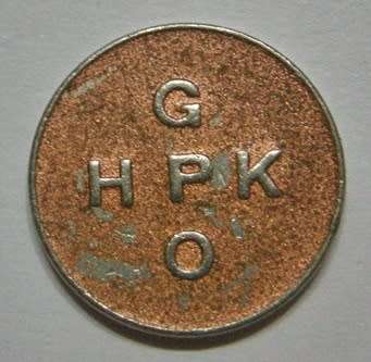 General Post Office Token (5c) Hern 442u Painted Metallic Bronze Magnetic