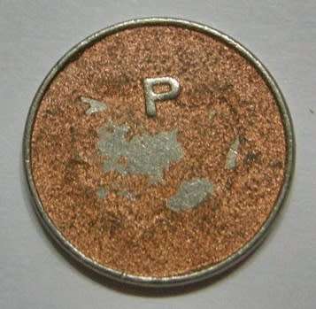 General Post Office Token (5c) Hern 442u Painted Metallic Bronze Magnetic
