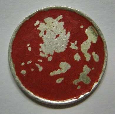 General Post Office Token (5c) Hern 442u Painted Different Shades of Red Magnetic Uniface