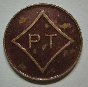General Post Office Token (5c) Hern 442u Painted Different Shades of Red Magnetic Uniface