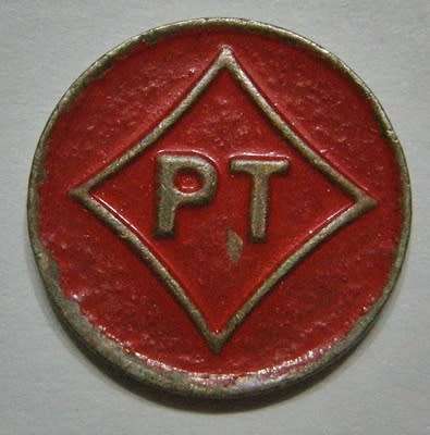 General Post Office Token (5c) Hern 442u Painted Different Shades of Red Magnetic Uniface