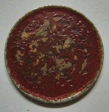 General Post Office Token (5c) Hern 442u Painted Different Shades of Red Magnetic Uniface