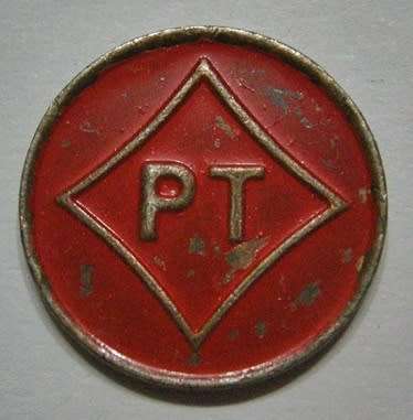 General Post Office Token (5c) Hern 442u Painted Red Magnetic Uniface