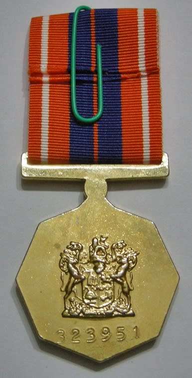 Full Size Pro Patria Medal Numbered at Back Flush Epoxy w/ Cunene Bar