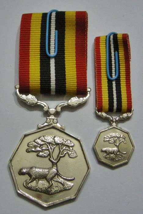 Full Size Southern Africa Medal Double Face Susp Tall Grass Poor Detail Number on Rim w/ Miniature