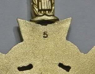Full Size Honoris Crux Decoration Gold Nr 5 Marked STG SAM w/ Bar Matthysen Specimen 1 SEE INFO