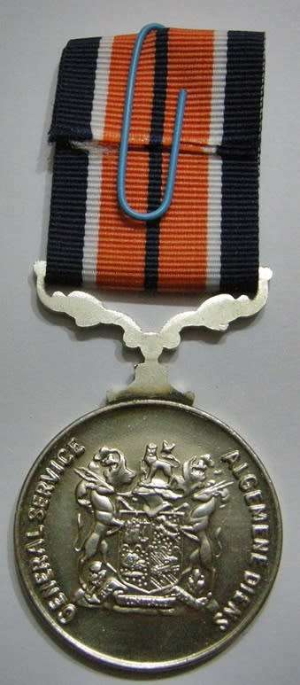 Full Size General Service Medal Numbered on Rim