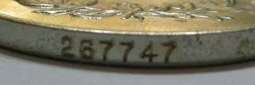 Full Size General Service Medal Numbered on Rim
