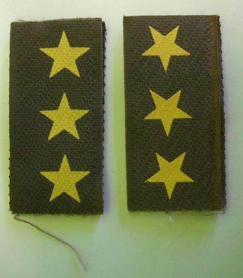 Captain Rank Insignia Pair Printed Velcro Backing