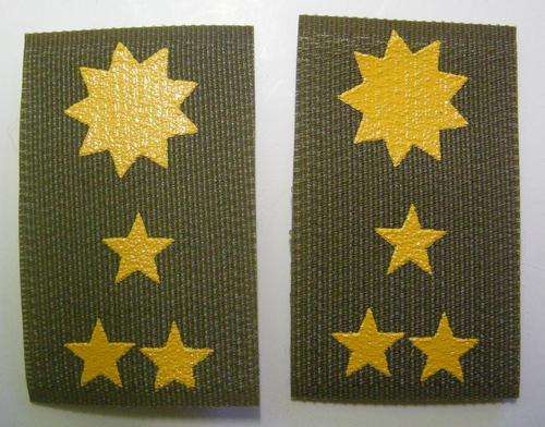 Brigadier Rank Insignia Pair Printed Velcro backing