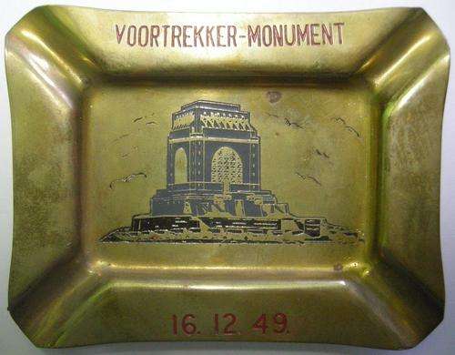 Brass Ashtray Voortrekker-Monument 16-12-49 110mm x 86mm