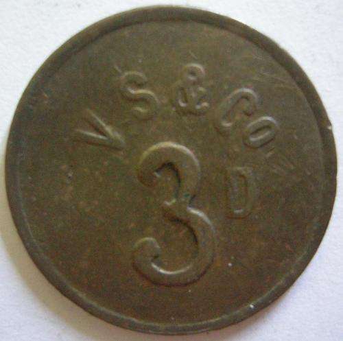 Token V S & Co 3d Brass 26,5mm Hern 620k