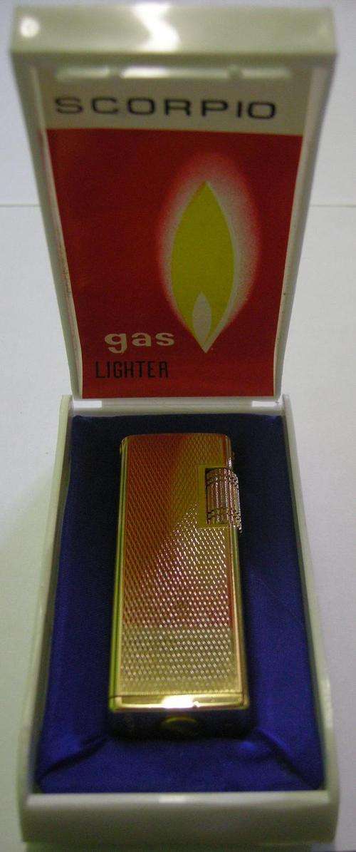Scorpio Gas Lighter In Original Box 22mm x 64mm