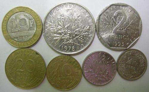 French Coins x 7