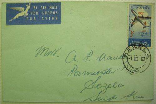 Envelope By Air Mail Stamped Sezela 1962