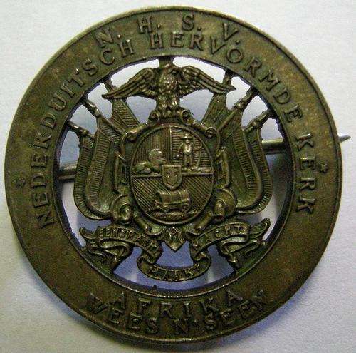 Pin N. H. S. V. Nederduitsch Hervormde Kerk Afrika Wees 'n Seen Marked STG SAM 25mm