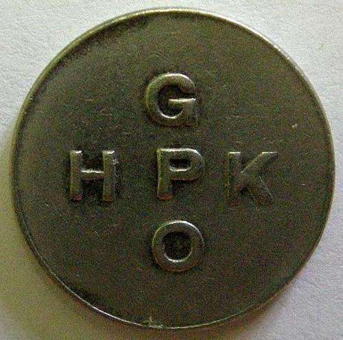 Token General Post Office Nickel Hern 442u