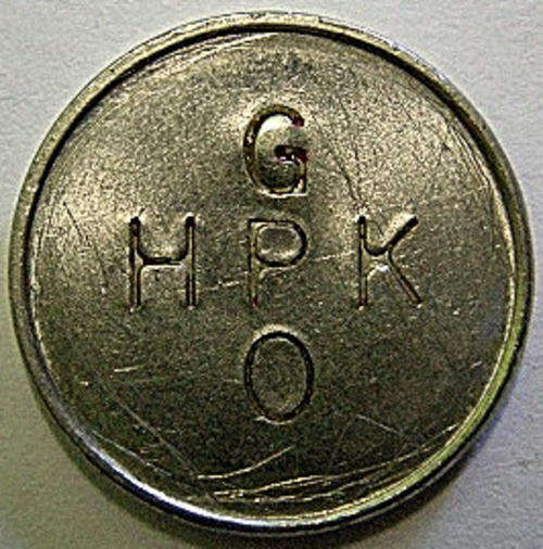 Token General Post Office 17mm Magnetic Impressed Letters Hern 442u
