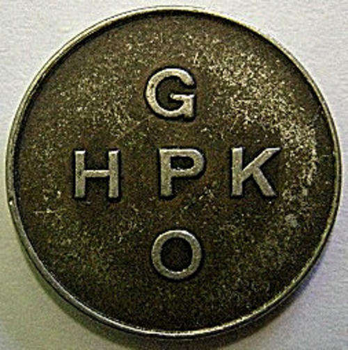 Token General Post Office 17mm Magnetic Raised Letters Hern 442u
