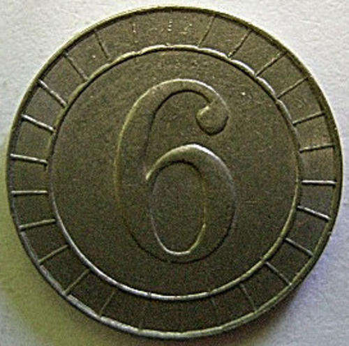 Token Denomination 6 19mm