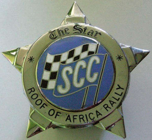 Badge The Star Roof of Africa Rally The Sports Car Club of SA Enamel 95mm